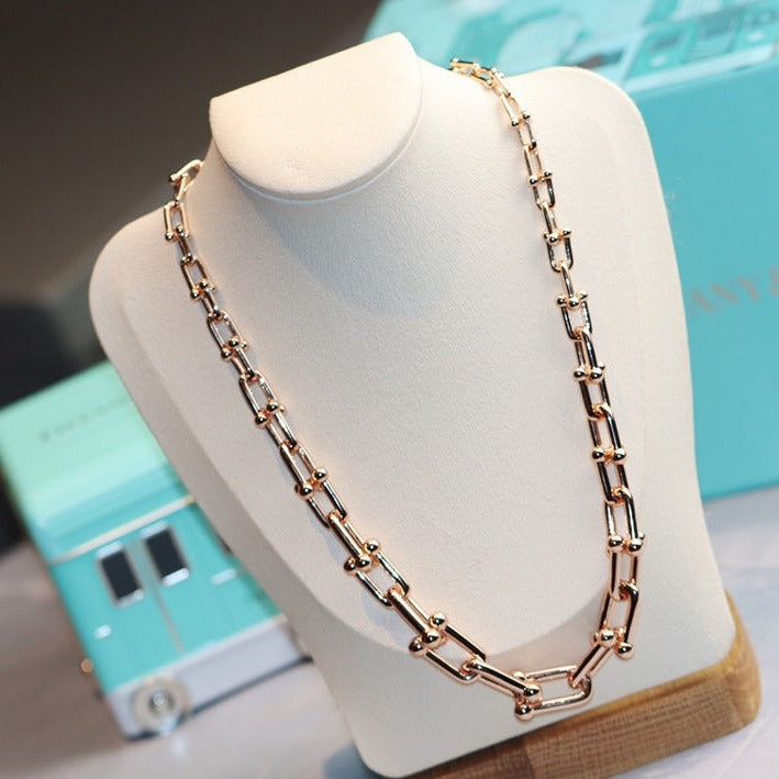 HARDWEAR LINK PINK GOLD NECKLACE